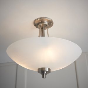 Gallery Direct Welles Ceiling Lamp Satin Chrome | Shackletons