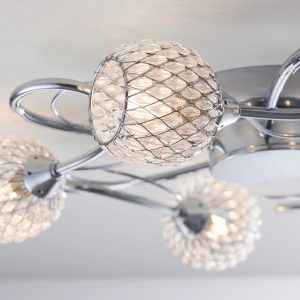 Gallery Direct Aherne 5 Ceiling Lamp Chrome | Shackletons