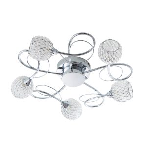 Gallery Direct Aherne 5 Ceiling Lamp Chrome | Shackletons