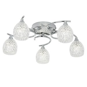 Gallery Direct Boyer 5 Ceiling Lamp Chrome | Shackletons