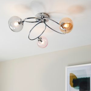 Gallery Direct Ellipse 3 Ceiling Light Chrome | Shackletons