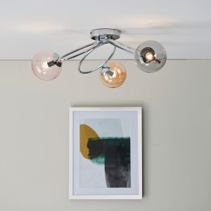 Gallery Direct Ellipse 3 Ceiling Light Chrome | Shackletons