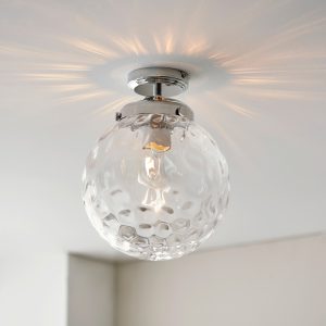 Gallery Direct Elston Bathroom 1 Ceiling Light Chrome | Shackletons