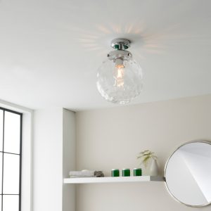 Gallery Direct Elston Bathroom 1 Ceiling Light Chrome | Shackletons