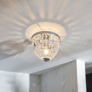 Gallery Direct Iona Bathroom 1 Ceiling Light Chrome | Shackletons