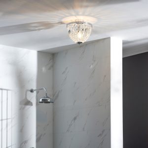 Gallery Direct Iona Bathroom 1 Ceiling Light Chrome | Shackletons