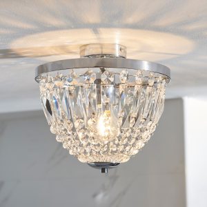 Gallery Direct Iona Bathroom 1 Ceiling Light Chrome | Shackletons