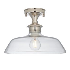 Gallery Direct Barford 1 Ceiling Light NickelClear | Shackletons