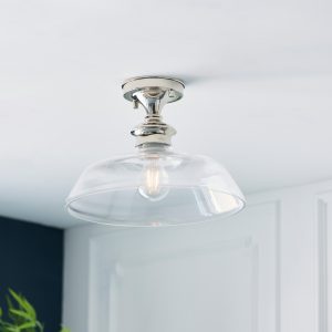 Gallery Direct Barford 1 Ceiling Light NickelClear | Shackletons