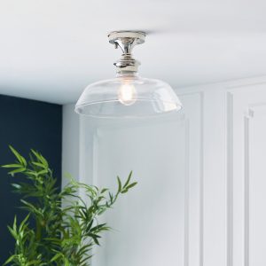 Gallery Direct Barford 1 Ceiling Light NickelClear | Shackletons