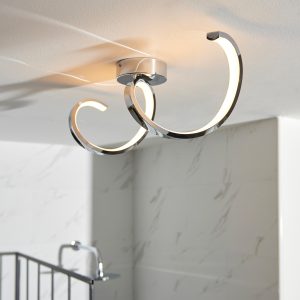 Gallery Direct Astral Bathroom 1 Ceiling Light Chrome | Shackletons