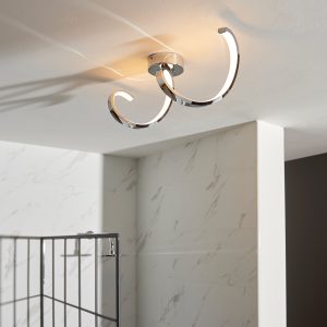 Gallery Direct Astral Bathroom 1 Ceiling Light Chrome | Shackletons