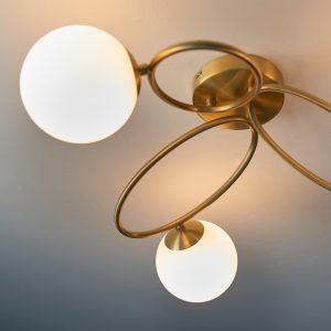 Gallery Direct Ellipse 3 Ceiling Light Brass | Shackletons