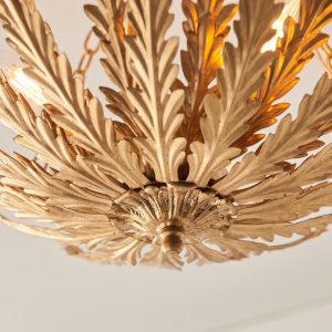 Gallery Direct Delphine 3 Ceiling Light Gold Leaf | Shackletons