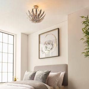 Gallery Direct Delphine 3 Ceiling Light Silver Leaf | Shackletons