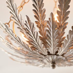 Gallery Direct Delphine 3 Ceiling Light Silver Leaf | Shackletons