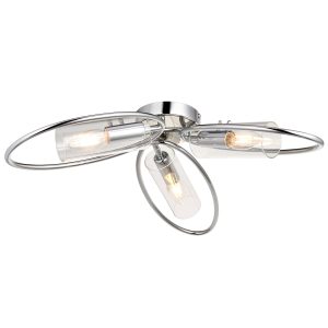 Gallery Direct Amari 3 Ceiling Light Chrome | Shackletons