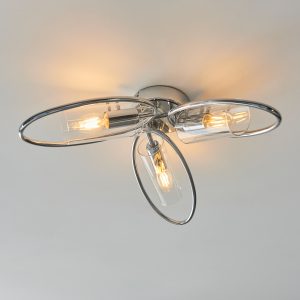 Gallery Direct Amari 3 Ceiling Light Chrome | Shackletons