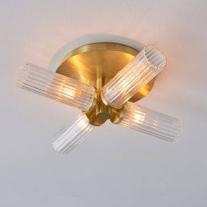 Gallery Direct Talo Bathroom 4 Ceiling Light Brass | Shackletons