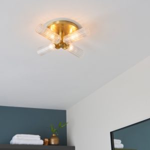 Gallery Direct Talo Bathroom 4 Ceiling Light Brass | Shackletons