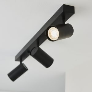 Gallery Direct Rez 3 Ceiling Light Black | Shackletons