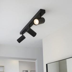 Gallery Direct Rez 3 Ceiling Light Black | Shackletons