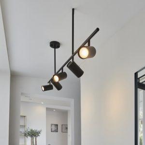 Gallery Direct Rez 5 Ceiling Light Black | Shackletons