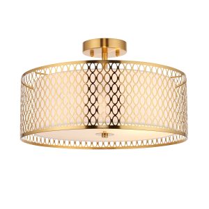 Gallery Direct Cordero Ceiling Lamp GoldWhite | Shackletons