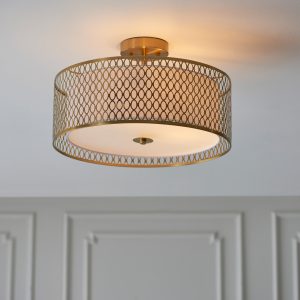 Gallery Direct Cordero Ceiling Lamp GoldWhite | Shackletons