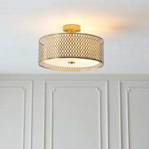 Gallery Direct Cordero Ceiling Lamp GoldWhite | Shackletons