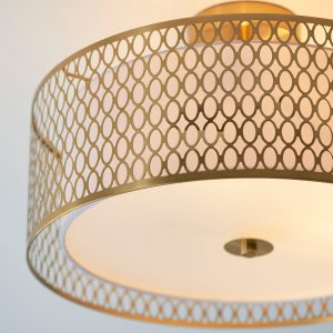 Gallery Direct Cordero Ceiling Lamp GoldWhite | Shackletons