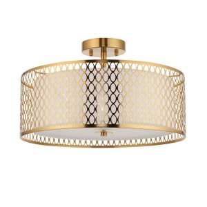 Gallery Direct Cordero Ceiling Lamp GoldWhite | Shackletons