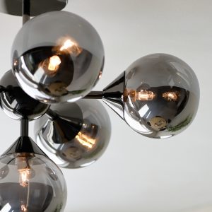 Gallery Direct Oscar 6 Ceiling Light Black Chrome | Shackletons