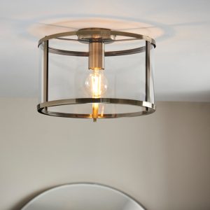 Gallery Direct Hopton 1 Ceiling Light Antique Brass | Shackletons