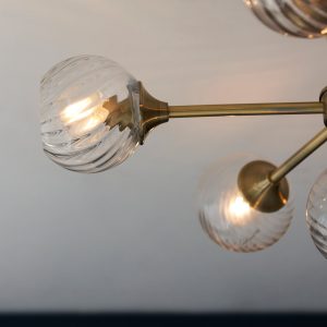 Gallery Direct Allegra 6 Ceiling Light Antique Brass | Shackletons