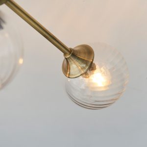 Gallery Direct Allegra 6 Ceiling Light Antique Brass | Shackletons