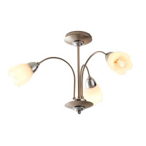 Gallery Direct Petal 3 Ceiling Lamp Satin Chrome | Shackletons