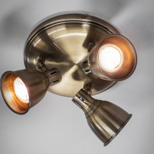 Gallery Direct Westbury 3 Round Ceiling Light Antique Brass | Shackletons