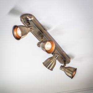 Gallery Direct Westbury 4 Ceiling Light Antique Brass | Shackletons