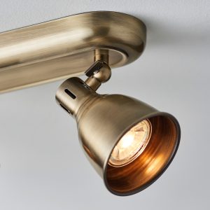 Gallery Direct Westbury 4 Ceiling Light Antique Brass | Shackletons