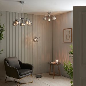 Gallery Direct Dimple 1 Floor Light Chrome | Shackletons