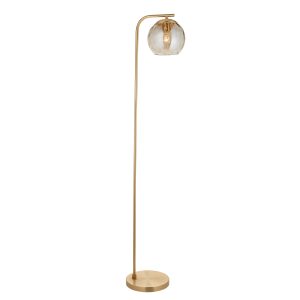 Gallery Direct Dimple 1 Floor Light Satin Gold | Shackletons