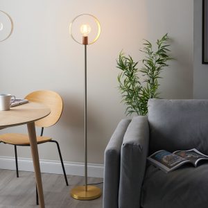 Gallery Direct Hoop Floor Light Brushed Gold | Shackletons