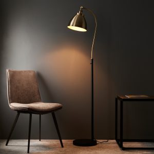 Gallery Direct Franklin Floor Lamp Antique Brass | Shackletons