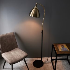 Gallery Direct Franklin Floor Lamp Antique Brass | Shackletons