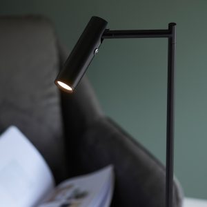 Gallery Direct Dedicated Reader 1 Floor Lamp Matt Black | Shackletons