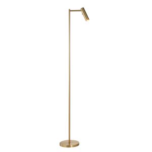 Gallery Direct Dedicated Reader 1 Floor Lamp Satin Warm Brass | Shackletons