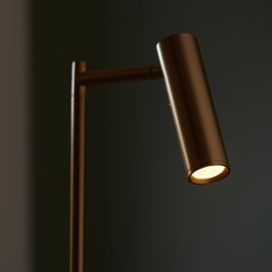 Gallery Direct Dedicated Reader 1 Floor Lamp Satin Warm Brass | Shackletons