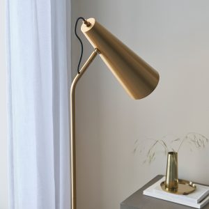 Gallery Direct Karna 1 Floor Light Antique Brass | Shackletons