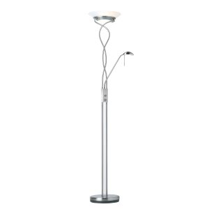 Gallery Direct Monaco Floor Lamp Satin Chrome | Shackletons